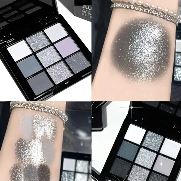 Glamour Eyeshadow Palette - Black, Silver, Gray - Picture 7 of 9
